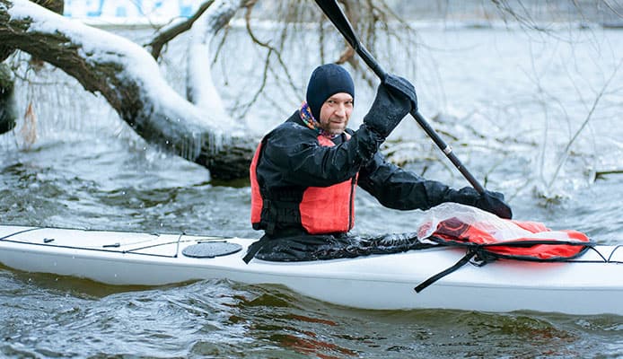 Précautions de sécurité pour le kayak d'hiver